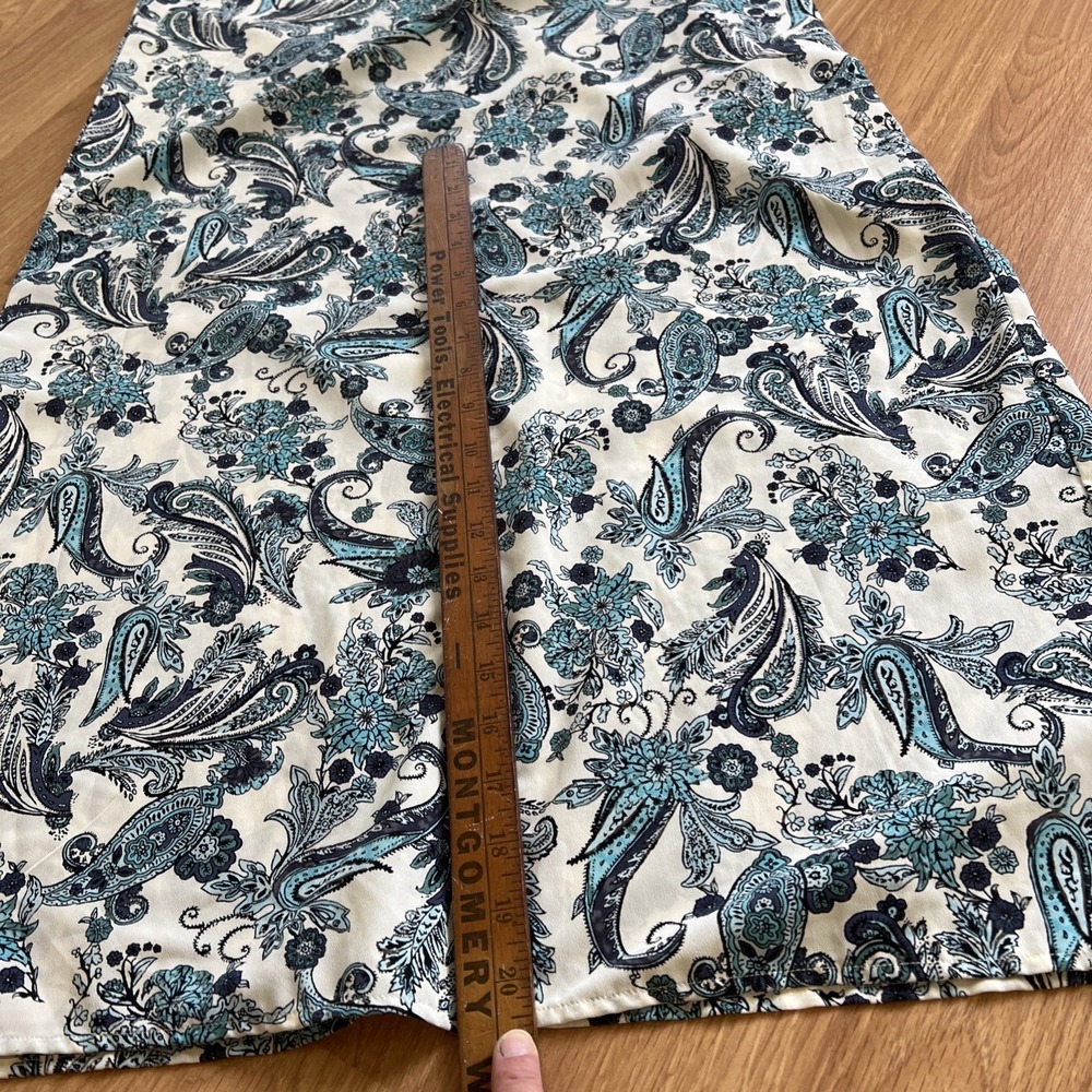 Loft Halter Maxi Dress Size 6 Paisley Coastal Beachy Summer Pleated Work Office - Picture 13 of 16